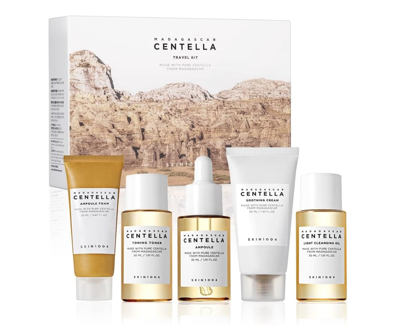 SKIN1004 Kit de voyage Centella de Madagascar, boîte de soins de base apaisante