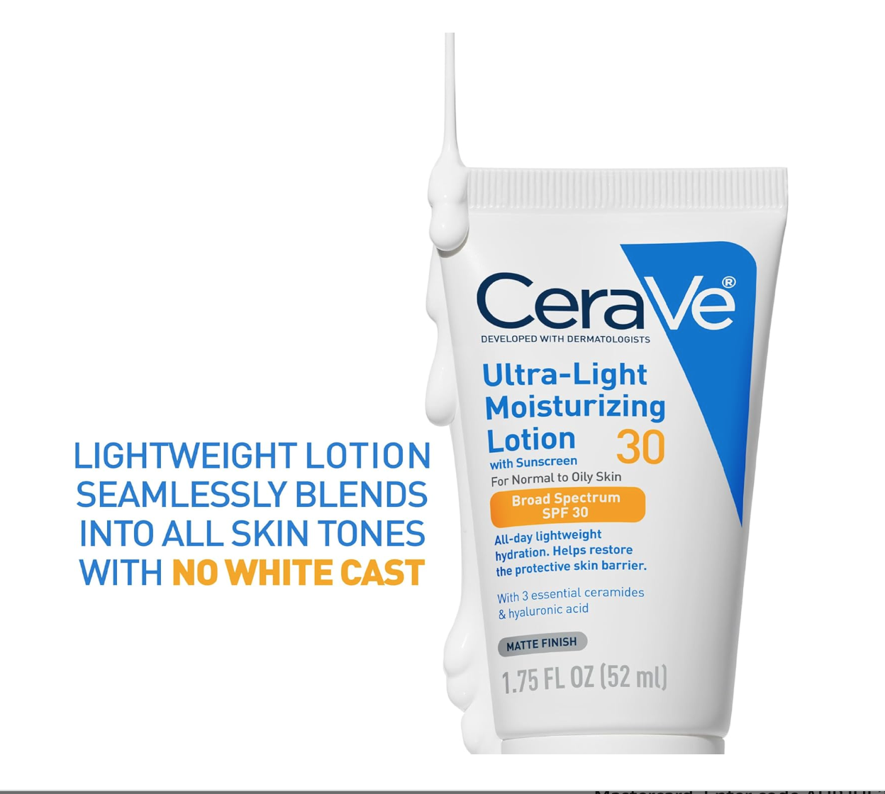 CeraVe Moisturizing Lotion SPF 30| Sunscreen and Face Moisturizer with Hyaluronic Acid & Ceramides | Oil Free | 1.7 Ounce - Image 2